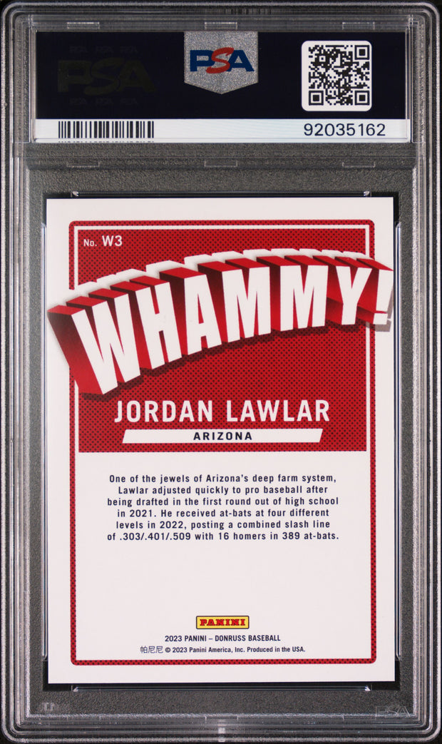 2023 Panini Donruss Whammy Jordan Lawlar #W3 PSA 10