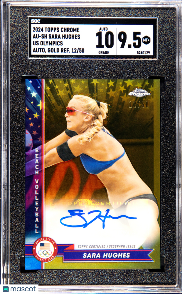 2024 Topps Chrome Us Olympics Sara Hughes #AU-SH SGC 9.5